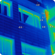 Thermographieaufnahme Gebäude